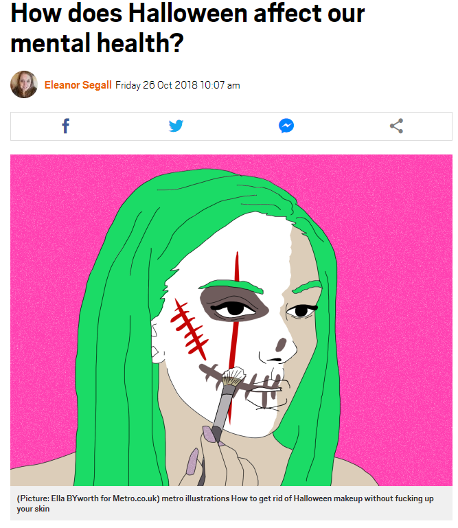 Metro article: how does Halloween affect our mental health